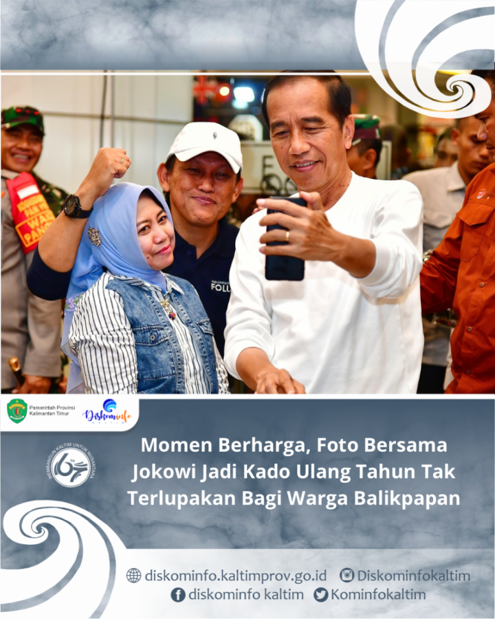 Momen Berharga, Foto Bersama Jokowi Jadi Kado Ulang Tahun Tak Terlupakan Bagi Warga Balikpapan