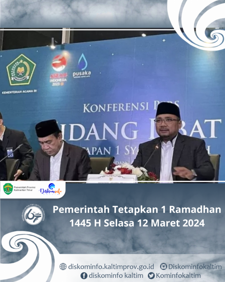 Pemerintah Tetapkan 1 Ramadhan 1445 H Selasa 12 Maret 2024