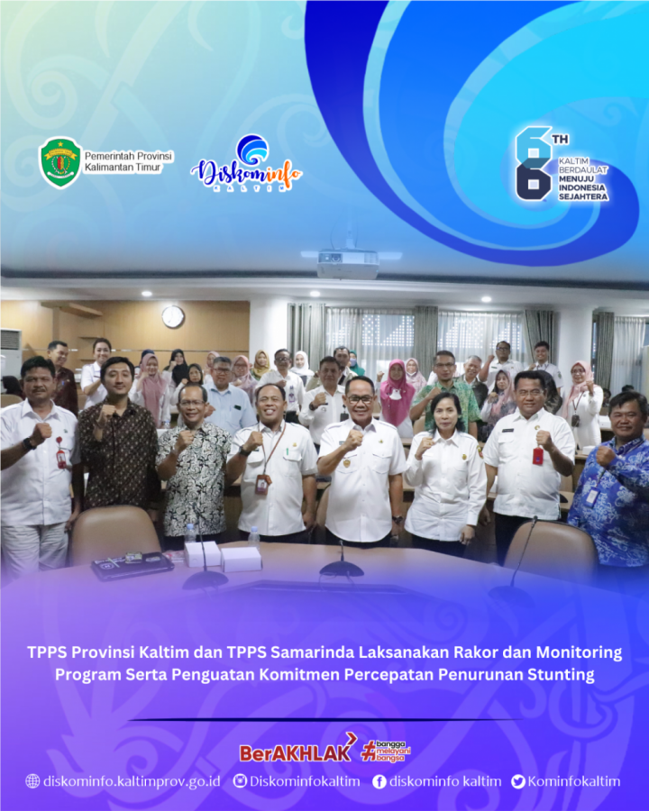 TPPS Provinsi Kaltim dan TPP Samarinda Laksanakan Rakor dan Monitoring Program Serta Penguatan Komitmen Percepatan Penurunan Stunting