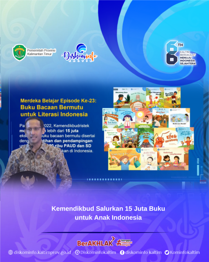 Kemendikbud Salurkan 15 Juta Buku untuk Anak Indonesia