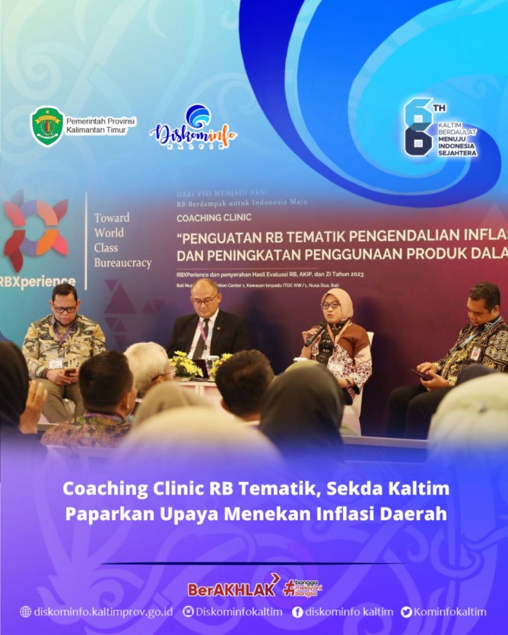 Coaching Clinic RB Tematik, Sekda Kaltim Paparkan Upaya Menekan Inflasi Daerah
