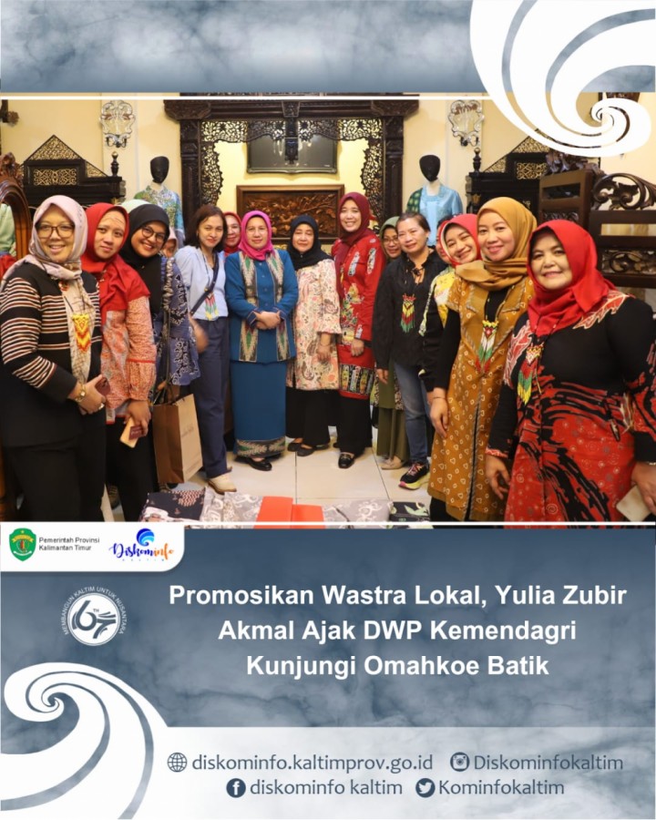 Promosikan Wastra Lokal, Yulia Zubir Akmal Ajak DWP Kemendagri Kunjungi Omahkoe Batik 