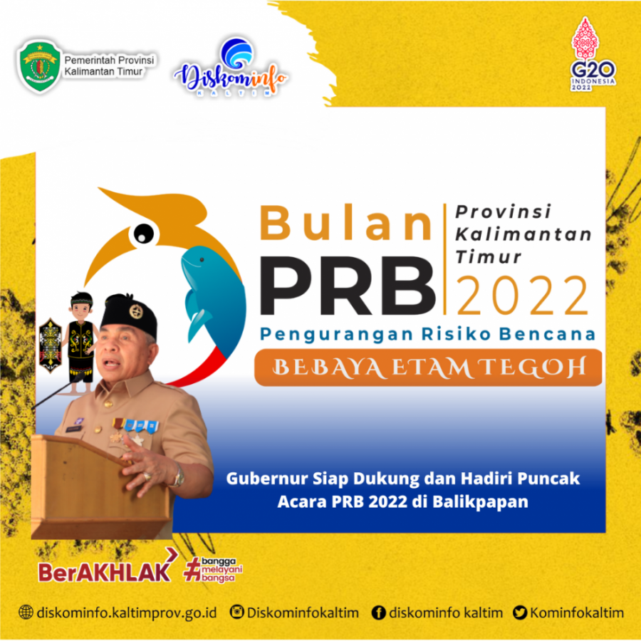 Gubernur Siap Dukung dan Hadiri Puncak Acara PRB 2022 di Balikpapan