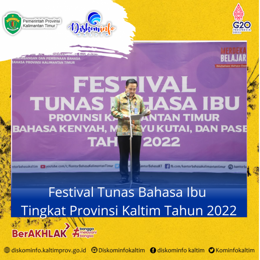 Festival Tunas Bahasa Ibu Tingkat Provinsi Kaltim Tahun 2022