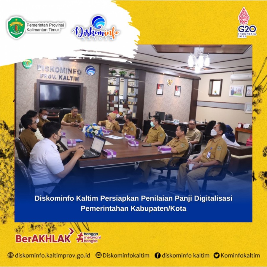 Diskominfo Kaltim Persiapkan Penilaian Panji Digitalisasi Pemerintahan Kabupaten/Kota