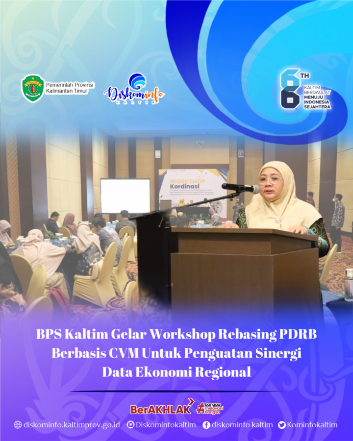 BPS Kaltim Gelar Workshop Rebasing PDRB Berbasis CVM Untuk Penguatan Sinergi Data Ekonomi Regional