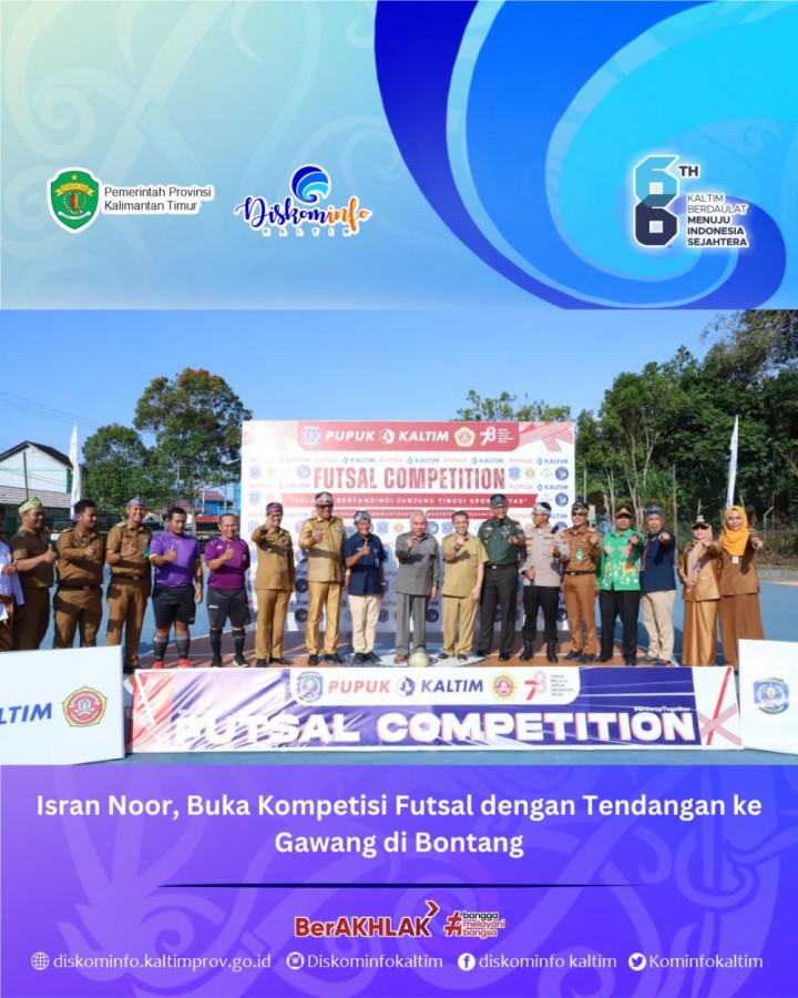 Isran Noor, Buka Kompetisi Futsal dengan Tendangan ke Gawang di Bontang