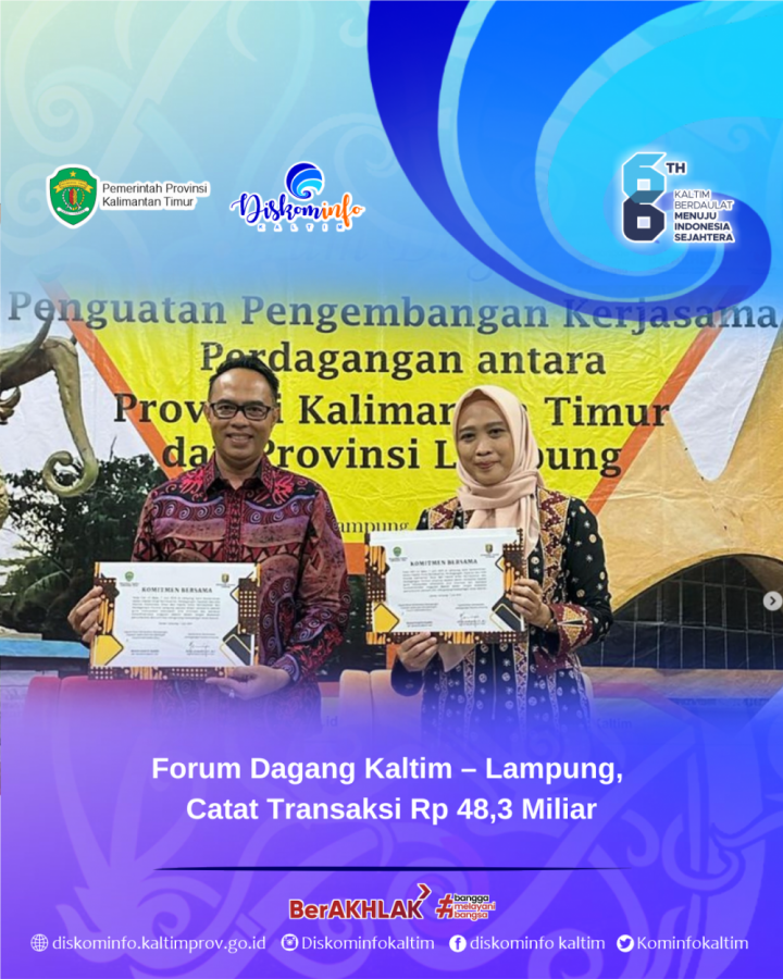 Forum Dagang Kaltim – Lampung, Catat Transasksi Rp 48,3 Miliar