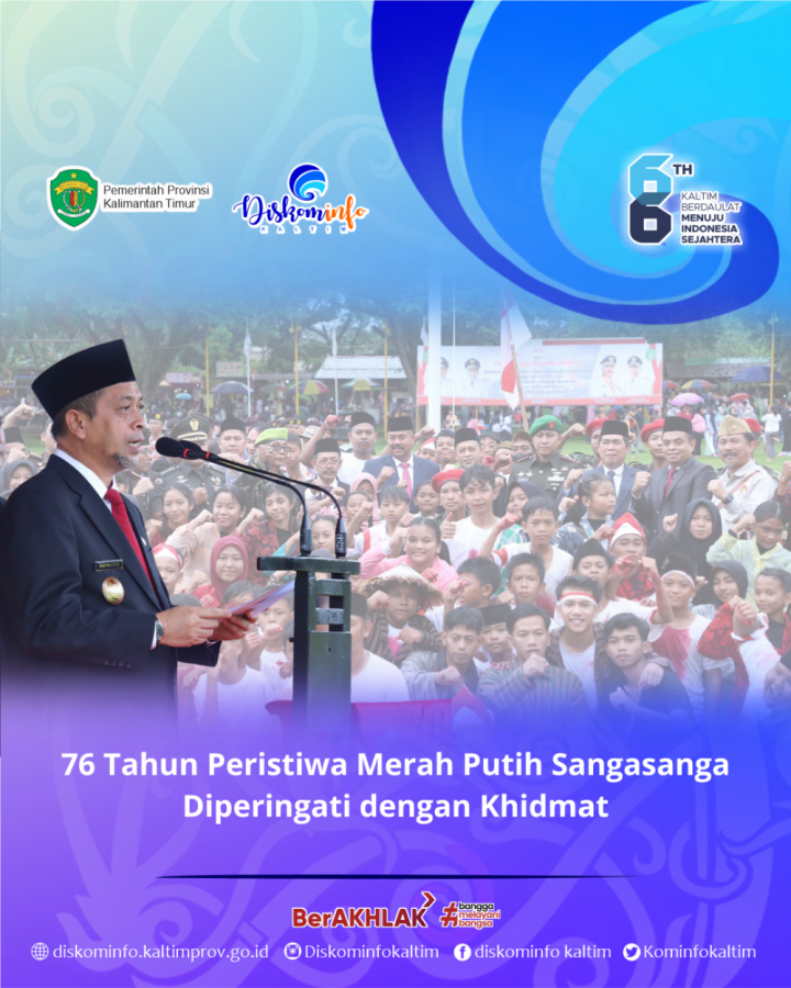 76 Tahun Peristiwa Merah Putih Sangasanga Diperingati dengan Khidmat