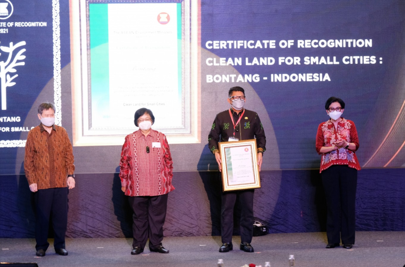 Kota Bontang Raih Penghargaan Clean Land Kategori Kota Bersih Skala Kecil Tingkat ASEAN