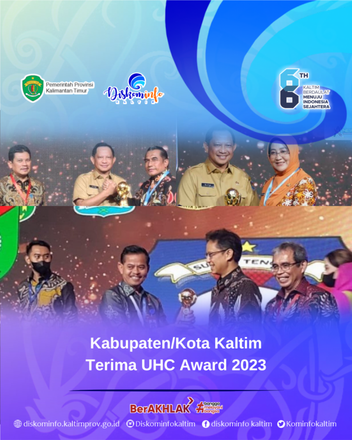 Kabupaten/Kota Kaltim Terima UHC Award 2023