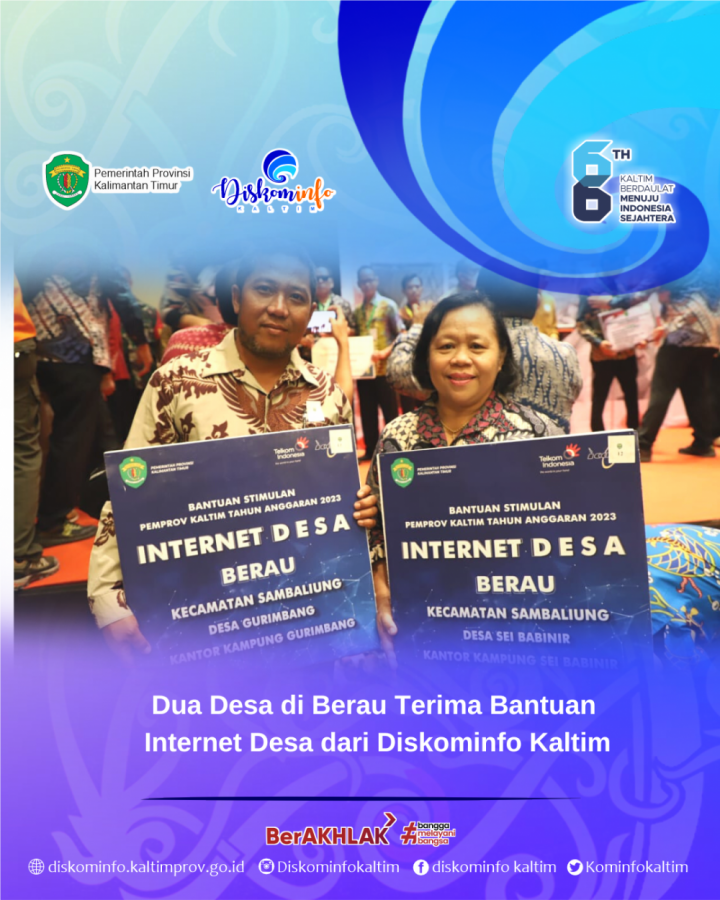 Dua Desa di Berau Terima Bantuan Internet Desa dari Diskominfo Kaltim