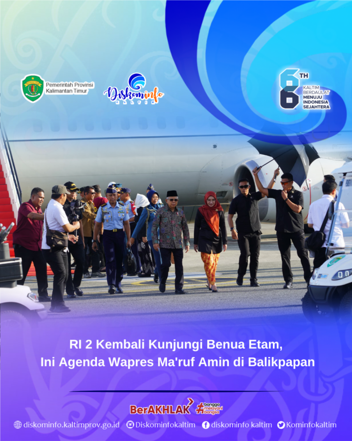 RI 2 Kembali Kunjungi Benua Etam, Ini Agenda Wapres Ma'ruf Amin di Balikpapan