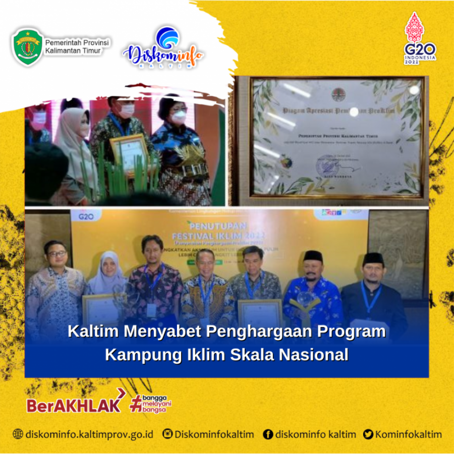 Kaltim Menyabet Penghargaan Program Kampung Iklim Skala Nasional