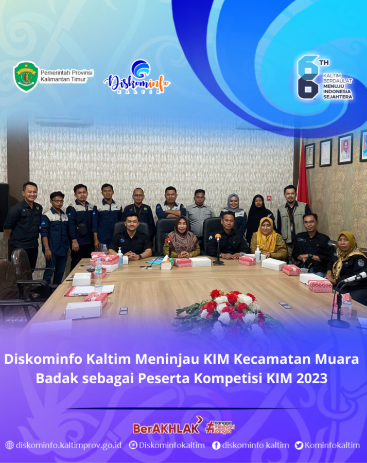 Diskominfo Kaltim Meninjau KIM Kecamatan Muara Badak sebagai Peserta Kompetisi KIM 2023
