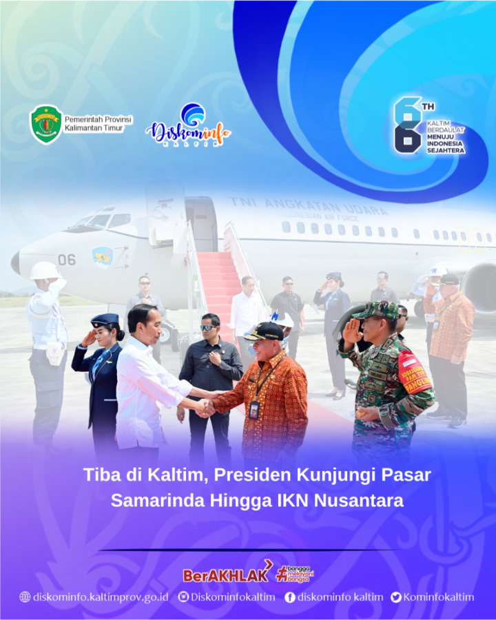 Tiba di Kaltim, Presiden Kunjungi Pasar Samarinda Hingga IKN Nusantara.