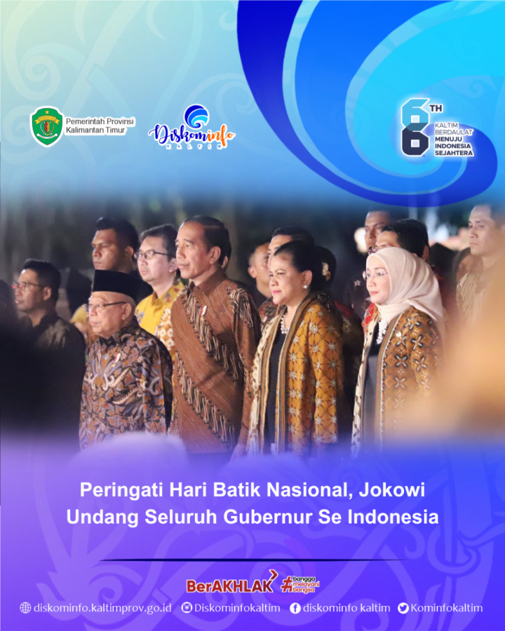 Peringati Hari Batik Nasional, Jokowi Undang Seluruh Gubernur Se Indonesia