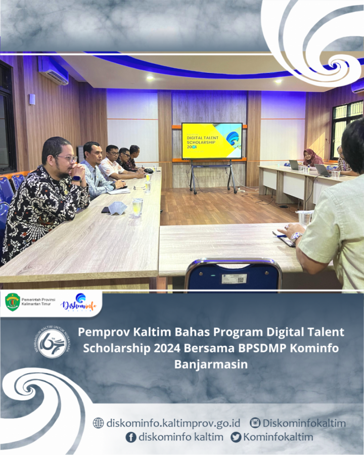 Pemprov Kaltim Bahas Program Digital Talent Scholarship 2024 Bersama BPSDMP Kominfo Banjarmasin