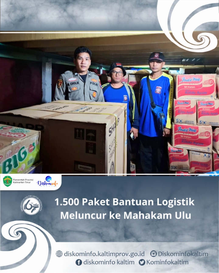 1.500 Paket Bantuan Logistik Meluncur ke Mahakam Ulu