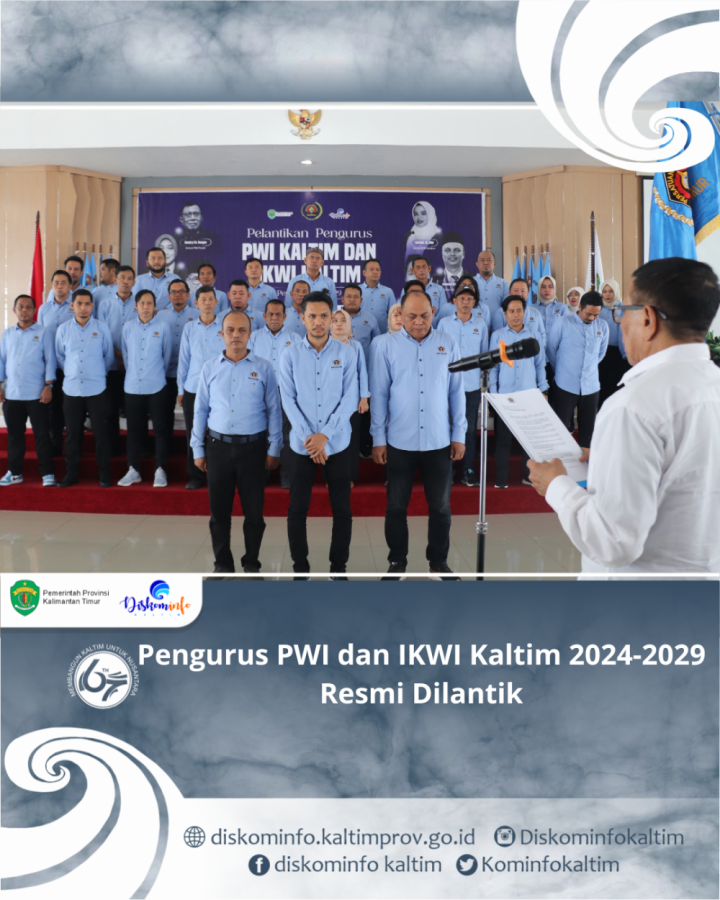 Pengurus PWI dan IKWI Kaltim 2024-2029 Resmi Dilantik
