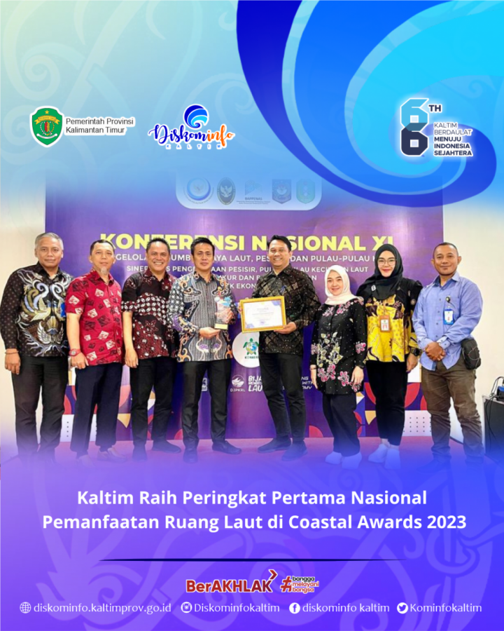 Kaltim Raih Peringkat Pertama Nasional Pemanfaatan Ruang Laut di Coastal Awards 2023
