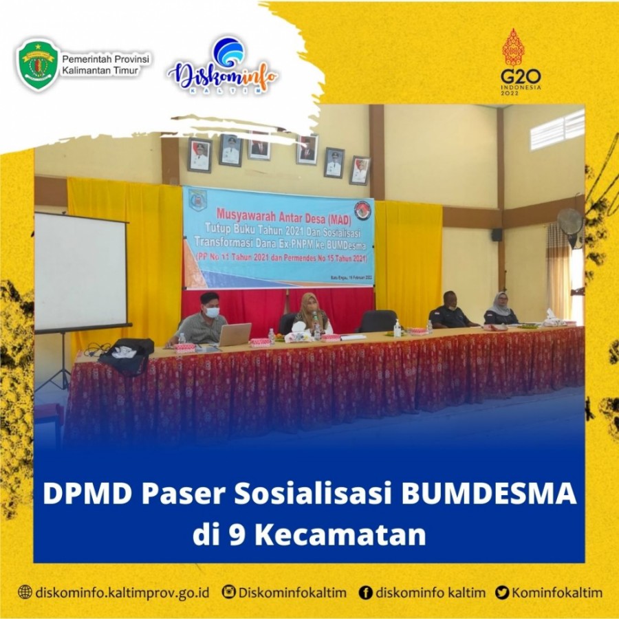 DPMD Paser Sosialisasi BUMDESMA di 9 Kecamatan