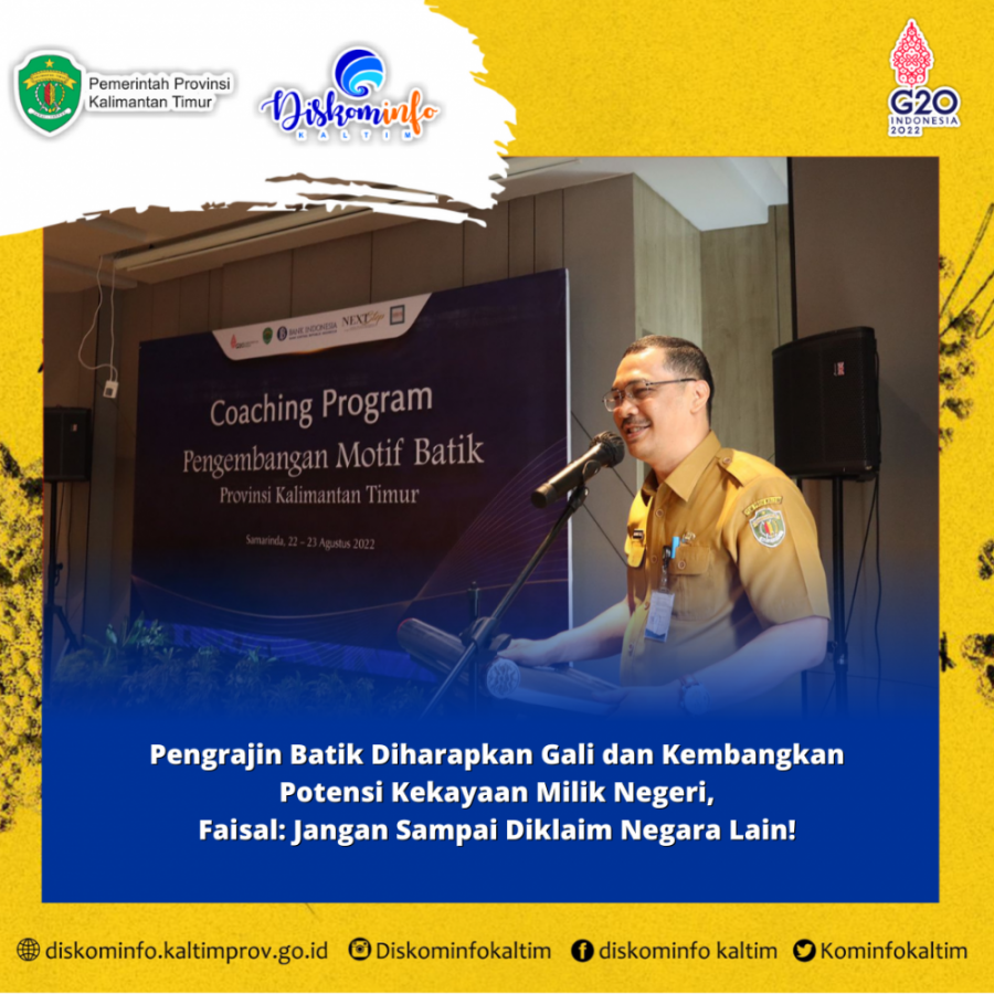 Pengrajin Batik Diharapkan Gali dan Kembangkan Potensi Kekayaan Milik Negeri, Faisal: Jangan Sampai Diklaim Negara Lain!