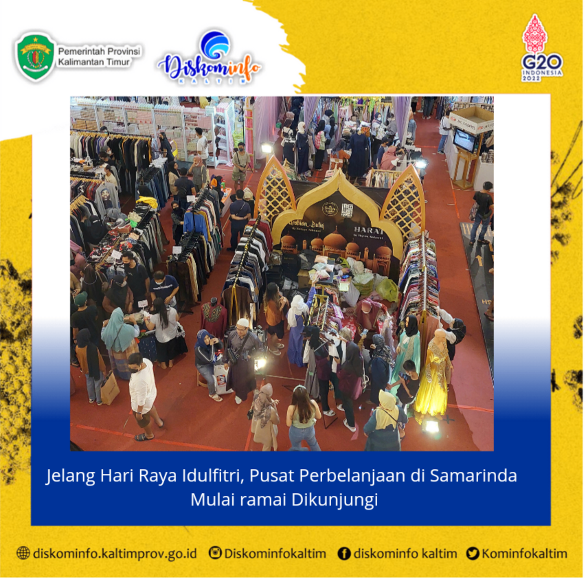 Jelang Hari Raya Idulfitri, Pusat Perbelanjaan di Samarinda Mulai Ramai Dikunjungi