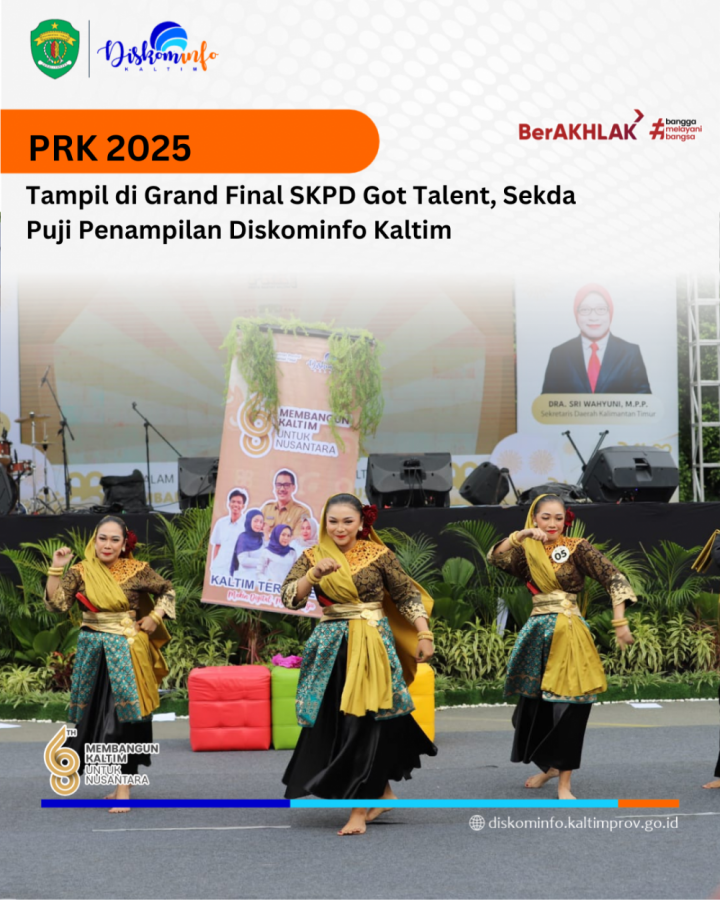 Tampil di Grand Final SKPD Got Talent, Sekda Puji Penampilan Diskominfo Kaltim 