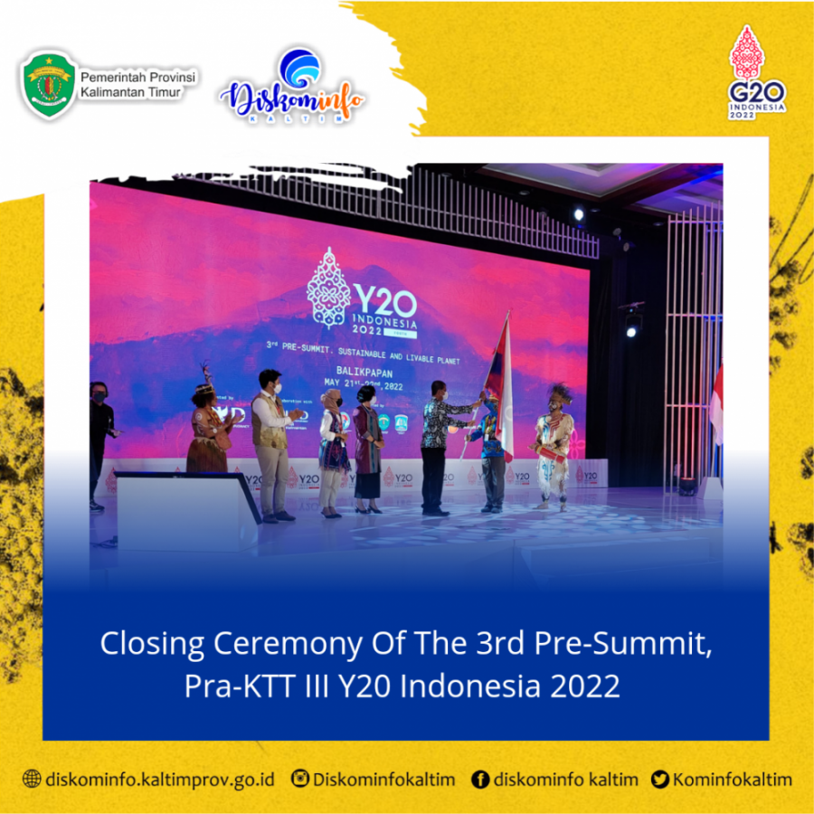 Closing Ceremony Of The 3rd Pre-Summit, Pra-KTT III Y20 Indonesia 2022 