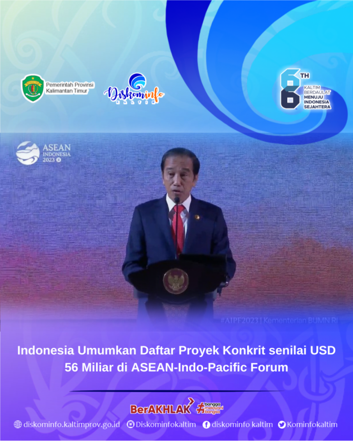 Indonesia Umumkan Daftar Proyek Konkrit senilai USD 56 Miliar di ASEAN-Indo-Pacific Forum