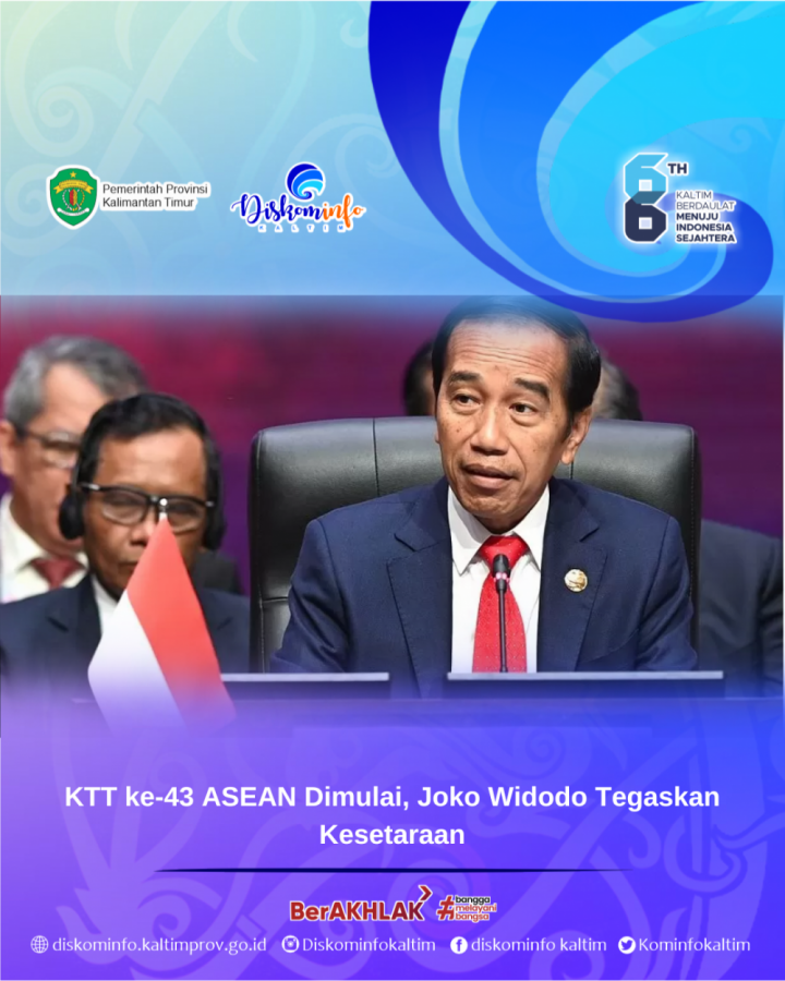 KTT ke-43 ASEAN Dimulai, Joko Widodo Tegaskan Kesetaraan