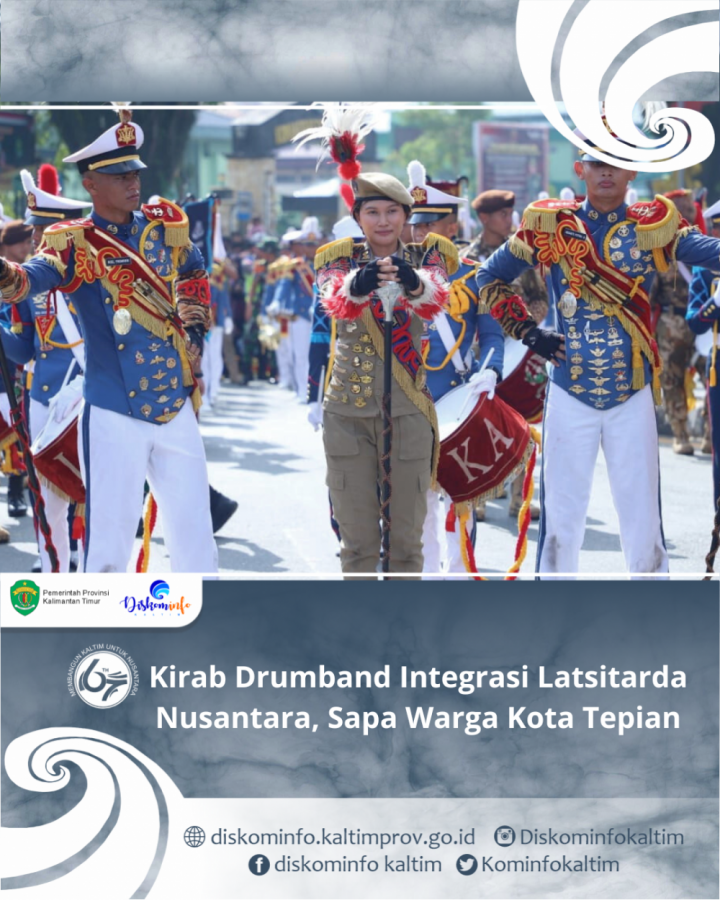 Kirab Drumband Integrasi Latsitarda Nusantara Sapa Warga Kota Tepian