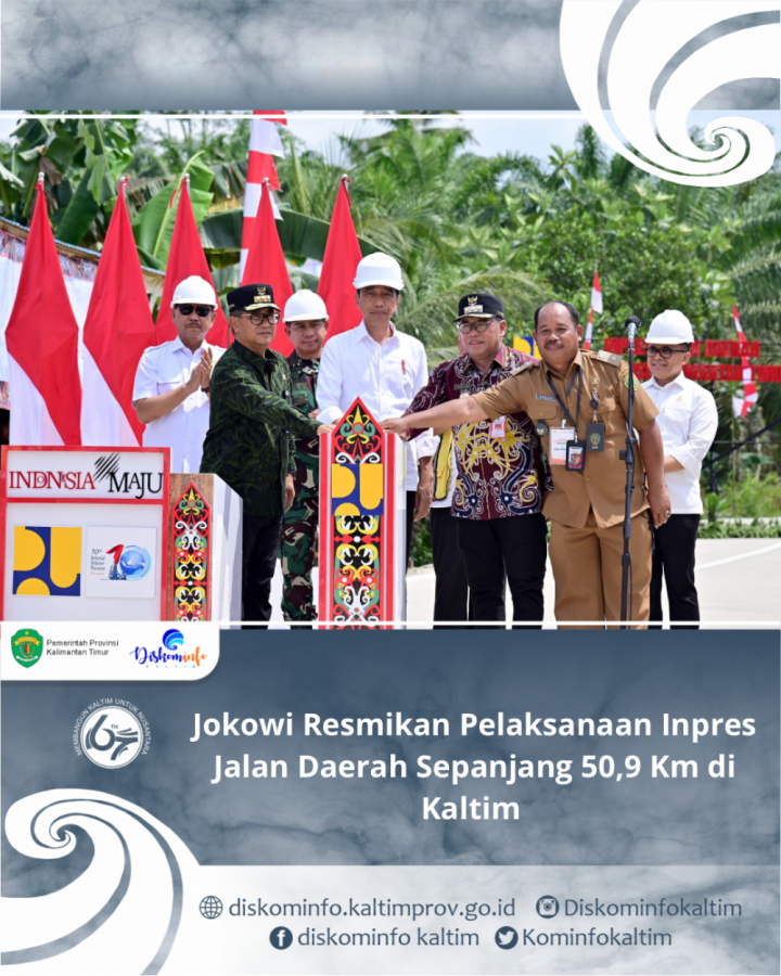 Jokowi Resmikan Pelaksanaan Inpres Jalan Daerah Sepanjang 50,9 Km di Kaltim
