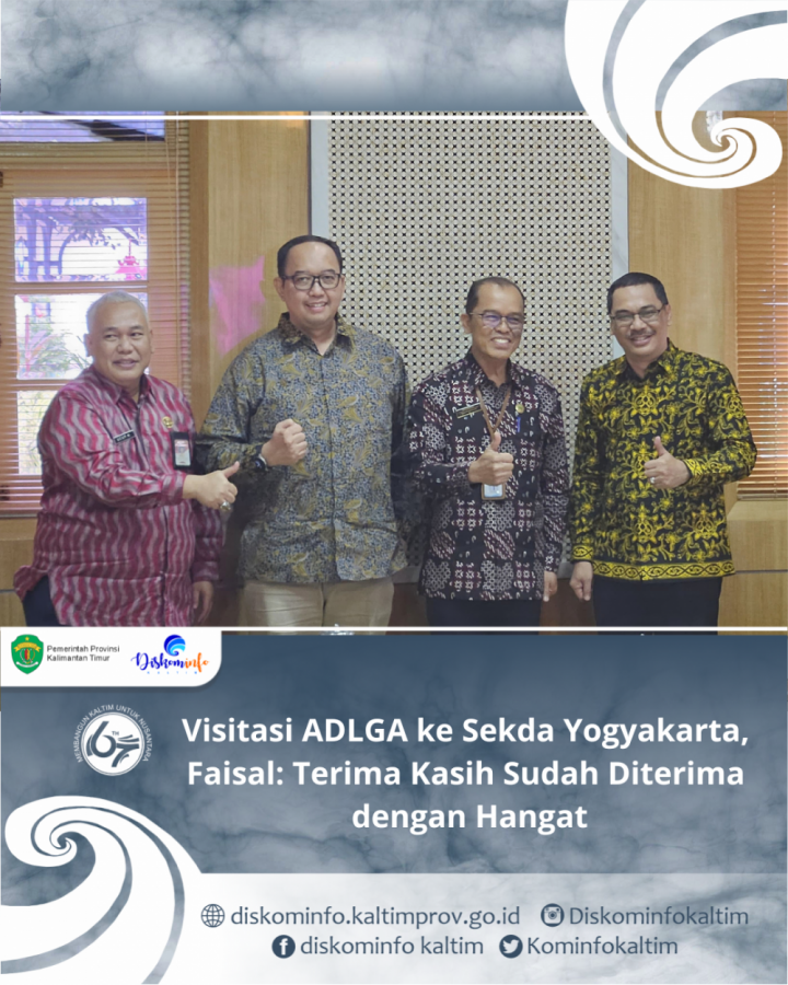 Visitasi ADLGA ke Sekda Yogyakarta, Faisal: Terima Kasih Sudah Diterima dengan Hangat