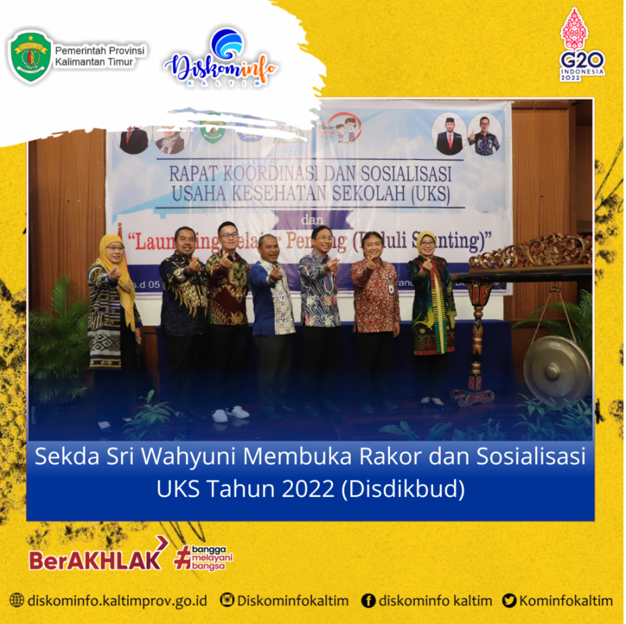 Sekda Sri Wahyuni Membuka Rakor Dan Sosialisasi Uks Tahun 2022 Disdikbud Diskominfo Prov Kaltim 9822