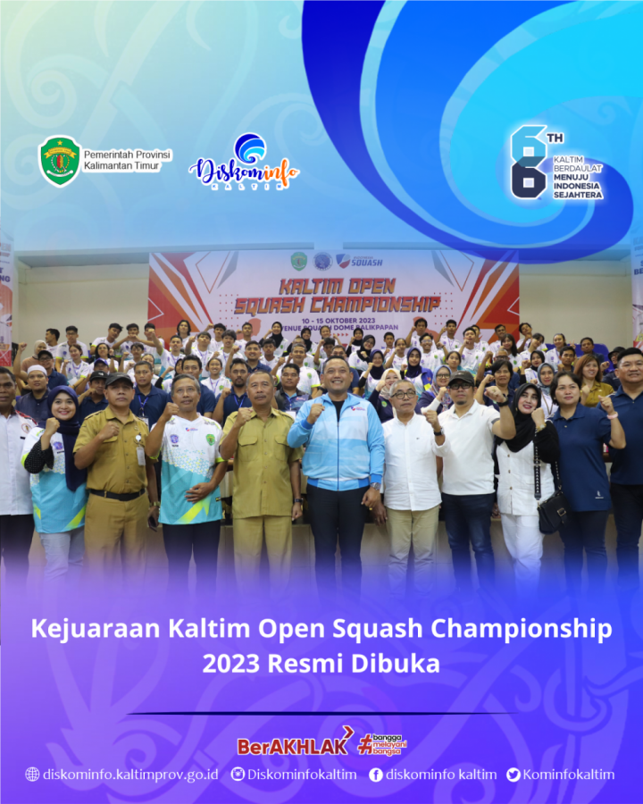 Kejuaraan Kaltim Open Squash Championship 2023 Resmi Dibuka