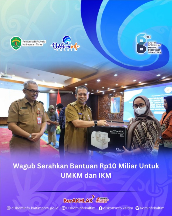 Wagub Serahkan Bantuan Rp10 Miliar Untuk UMKM dan IKM