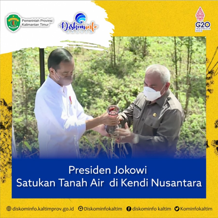 Presiden Joko Widodo Satukan Tanah Air di Kendi Nusantara