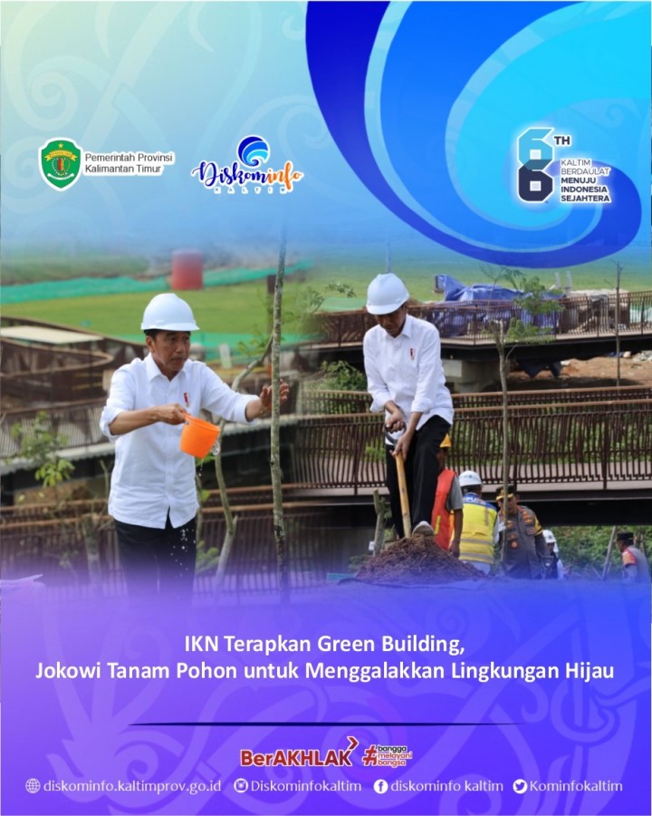 IKN Terapkan Konsep Green Building, Jokowi Tanam Pohon untuk Menggalakkan Lingkungan Hijau