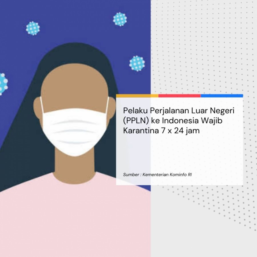 Pelaku Perjalanan Luar Negeri (PPLN) ke Indonesia Wajib Karantina 7 x 24 jam