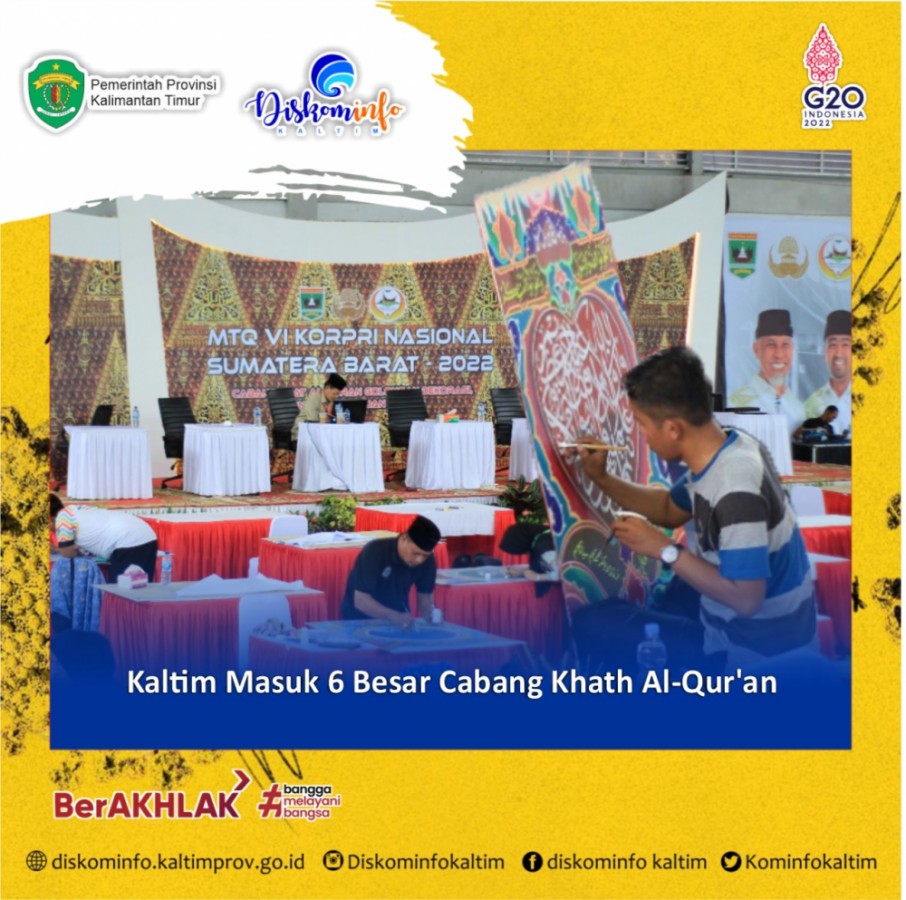 Kaltim Masuk 6 Besar Cabang Khath Al-Qur'an