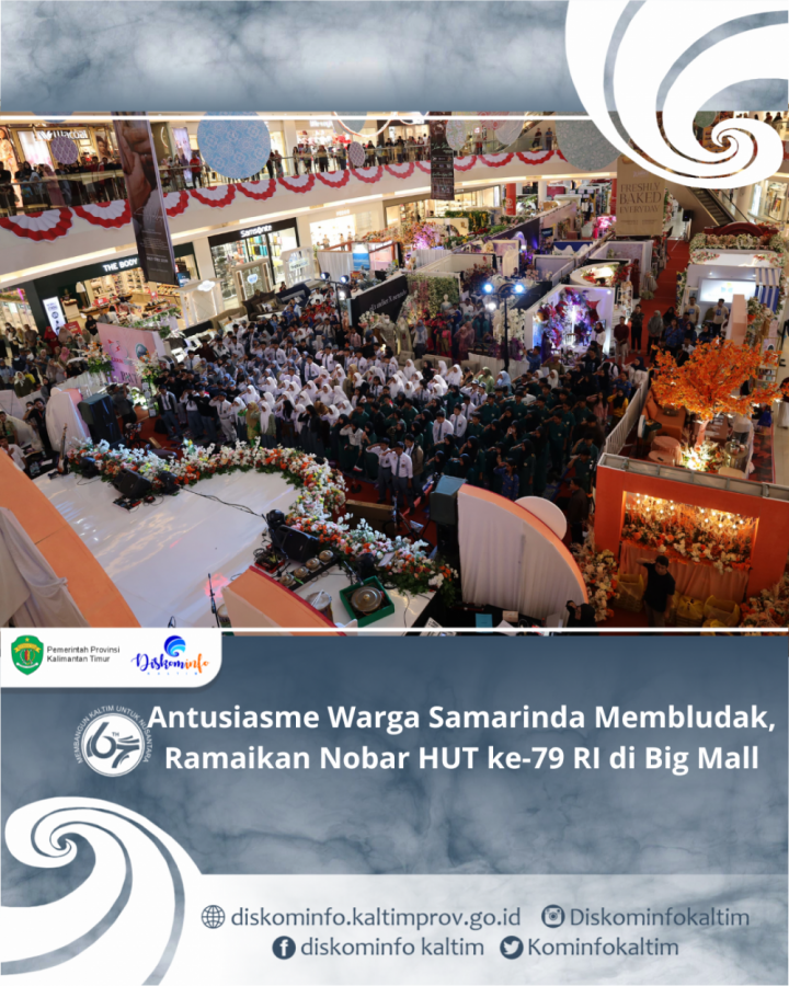 Antusiasme Warga Samarinda Membludak, Ramaikan Nobar HUT ke-79 RI di Big Mall