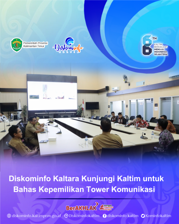 Diskominfo Kaltara Kunjungi Kaltim untuk Bahas Kepemilikan Tower Komunikasi