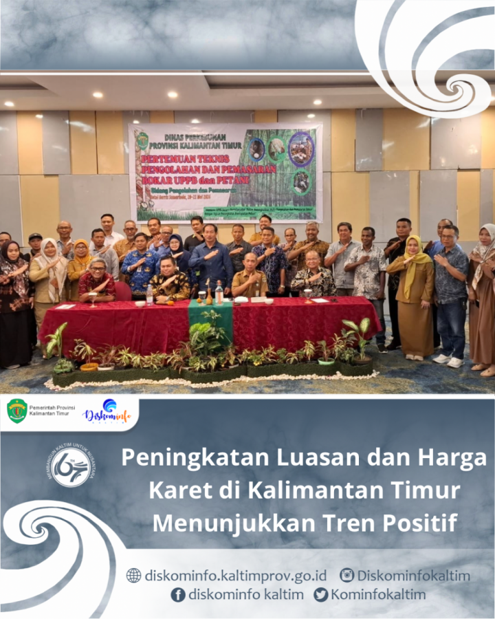 Peningkatan Luasan dan Harga Karet di Kalimantan Timur Menunjukkan Tren Positif