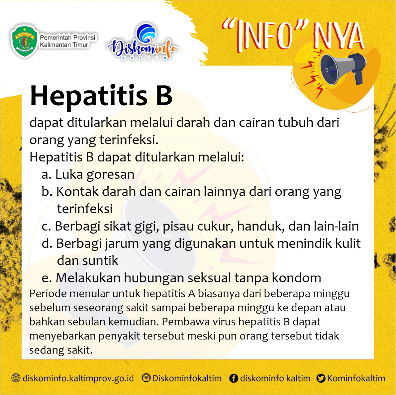 *Bantuan untuk Hepatitis B