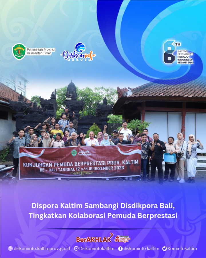 Dispora Kaltim Sambangi Disdikpora Bali, Tingkatkan Kolaborasi Pemuda Berprestasi