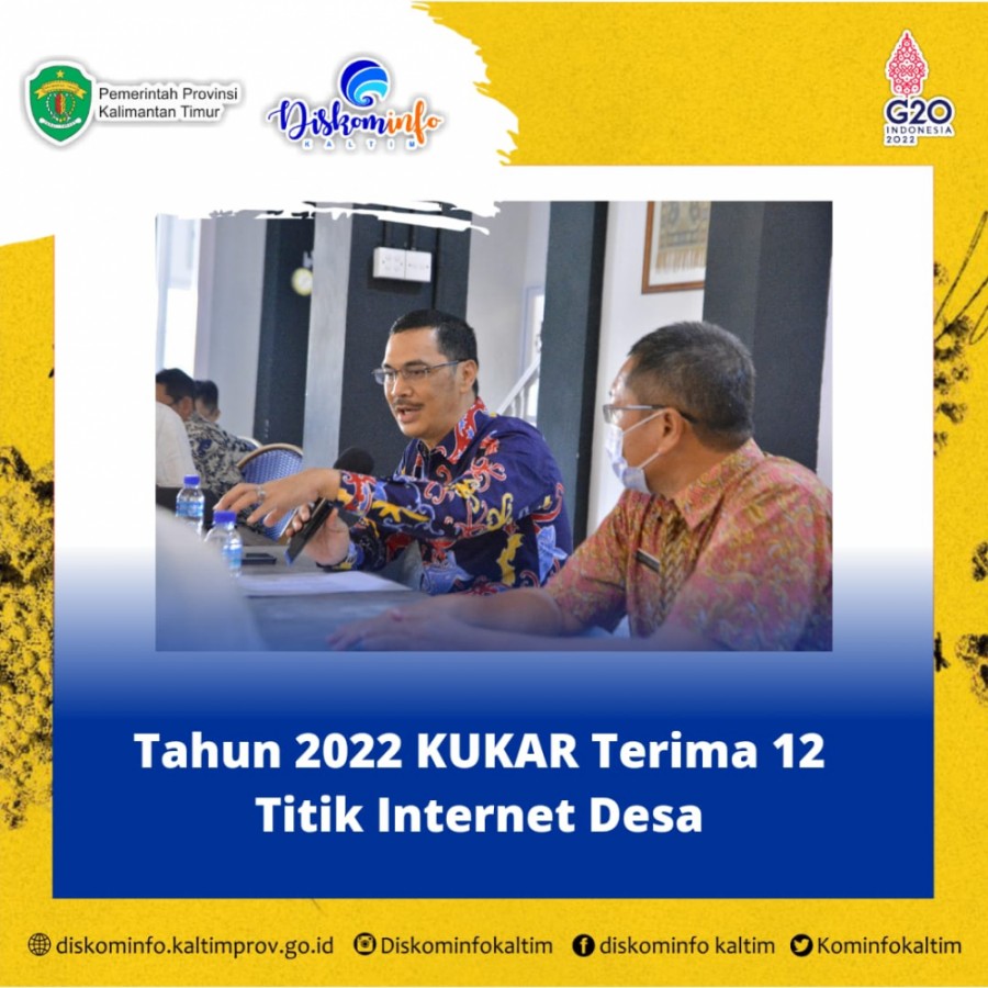 Tahun 2022 Kabupaten Kutai Kartanegara  Terima 12 Titik Internet Desa
