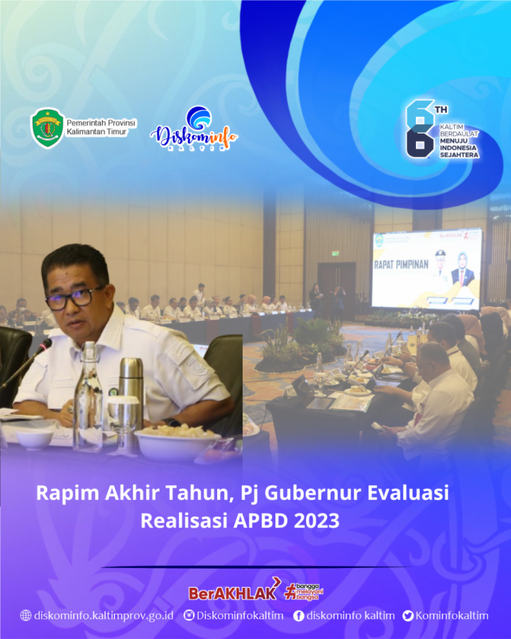 Rapim Akhir Tahun, Pj Gubernur Evaluasi Realisasi APBD 2023 