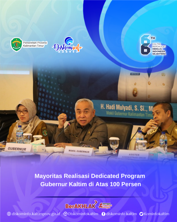 Mayoritas Realisasi Dedicated Program Gubernur Kaltim di Atas 100 Persen